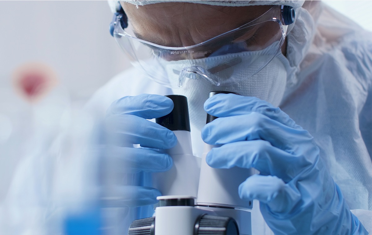 Laboratory research in a clean room